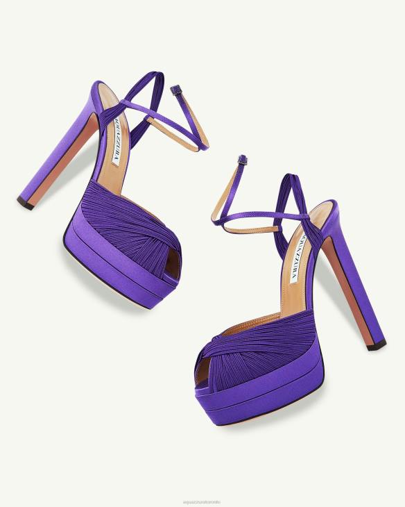 Aquazzura Bellini Beauty Plateau 130 PURPLE 8TLF275