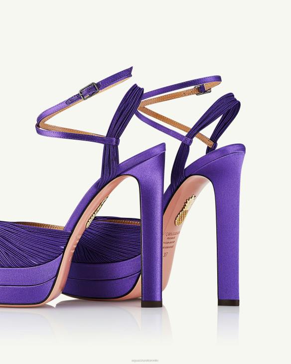 Aquazzura Bellini Beauty Plateau 130 PURPLE 8TLF275