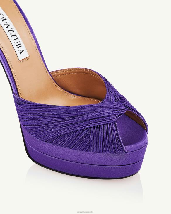 Aquazzura Bellini Beauty Plateau 130 PURPLE 8TLF275