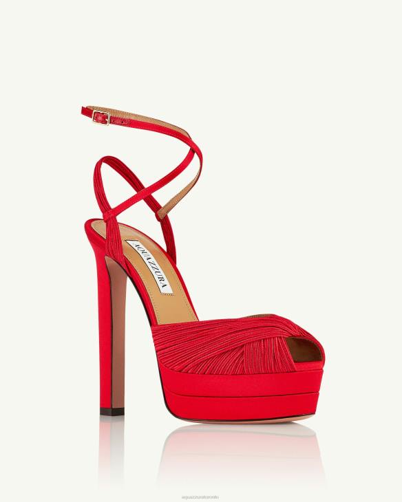 Aquazzura Bellini Beauty Plateau 130 RED 8TLF274