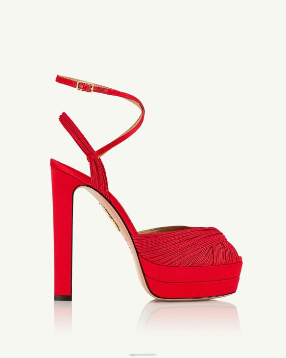 Aquazzura Bellini Beauty Plateau 130 RED 8TLF274