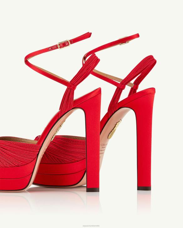 Aquazzura Bellini Beauty Plateau 130 RED 8TLF274