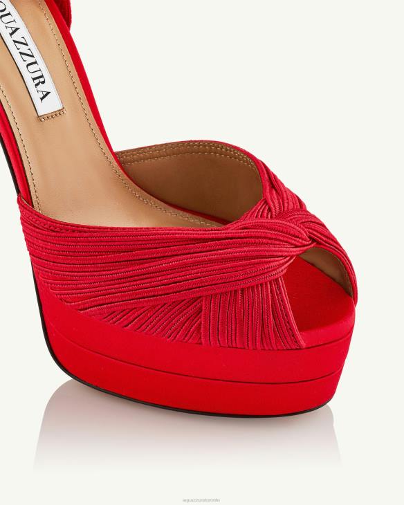 Aquazzura Bellini Beauty Plateau 130 RED 8TLF274