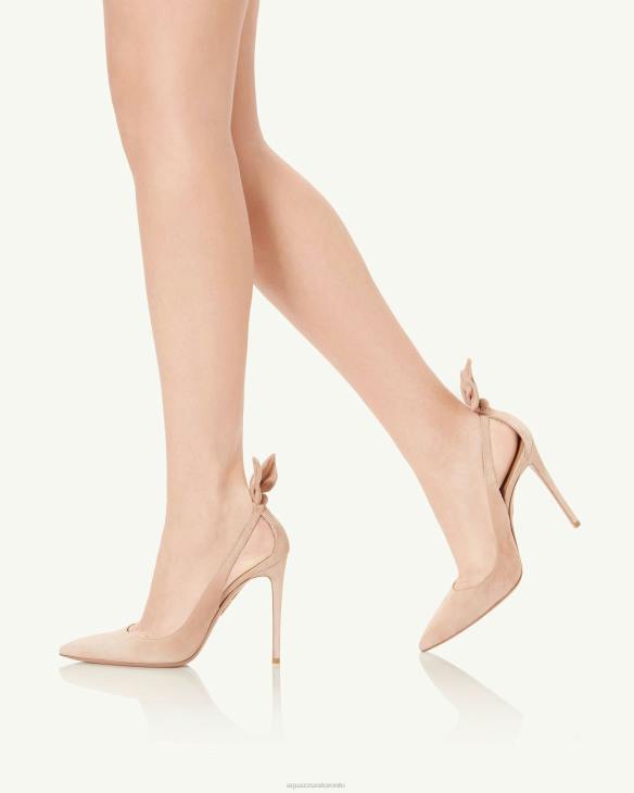 Aquazzura Bow Tie Pump 105 BEIGE 8TLF215