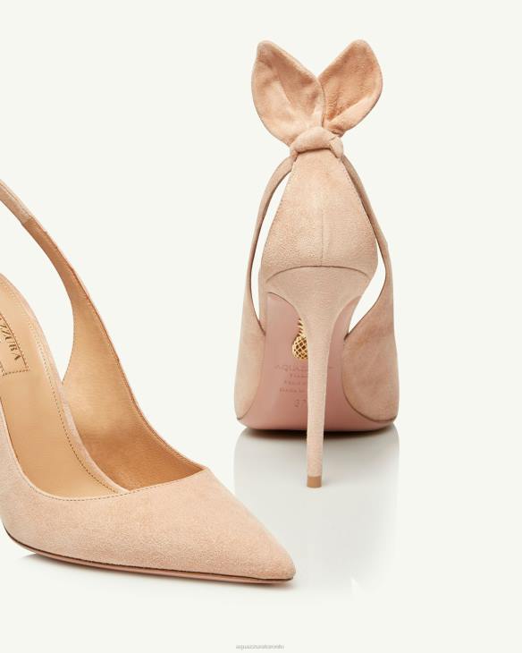 Aquazzura Bow Tie Pump 105 BEIGE 8TLF215