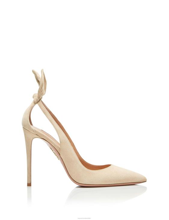 Aquazzura Bow Tie Pump 105 BEIGE 8TLF215