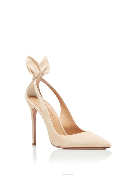 Aquazzura Bow Tie Pump 105 BEIGE 8TLF215