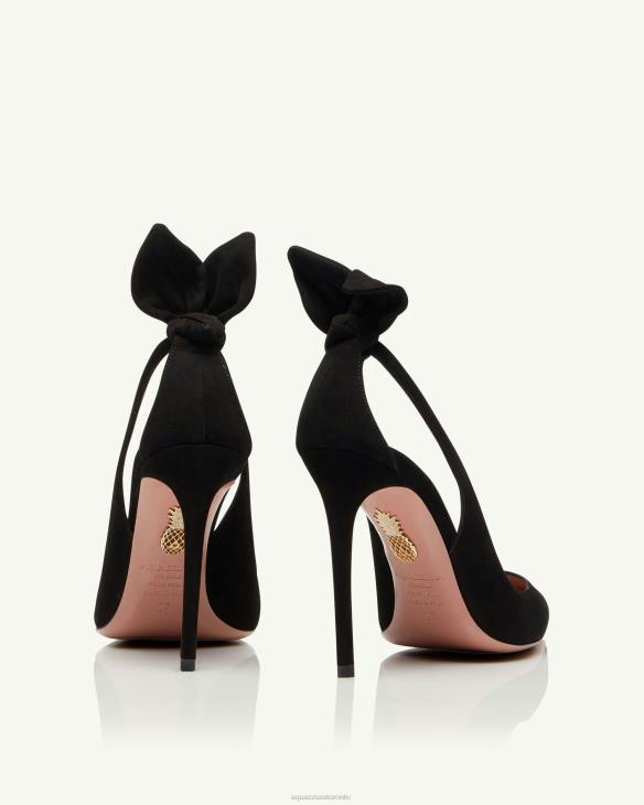 Aquazzura Bow Tie Pump 105 BLACK 8TLF168