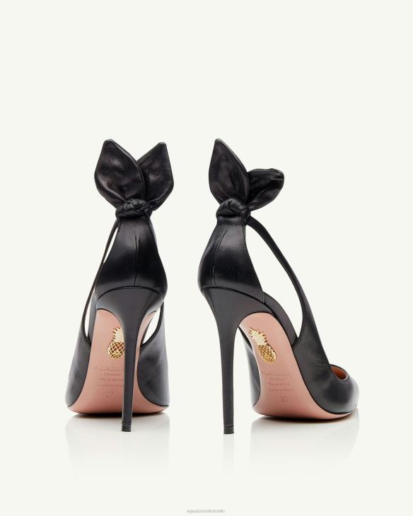 Aquazzura Bow Tie Pump 105 BLACK 8TLF206