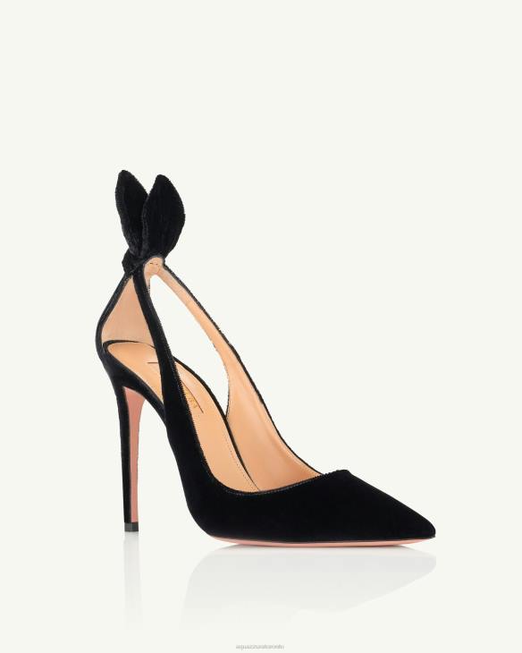 Aquazzura Bow Tie Pump 105 BLACK 8TLF213