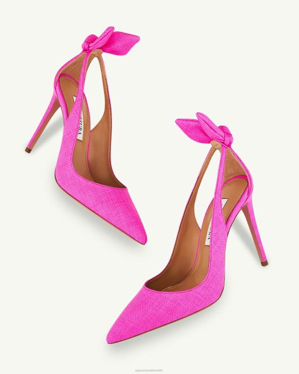 Aquazzura Bow Tie Pump 105 FUCHSIA 8TLF187