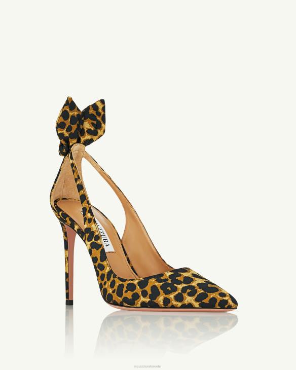 Aquazzura Bow Tie Pump 105 LEOPARD 8TLF169