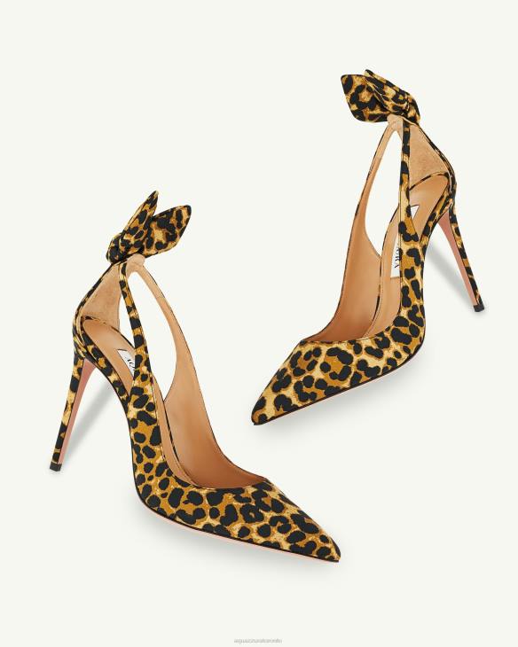 Aquazzura Bow Tie Pump 105 LEOPARD 8TLF169