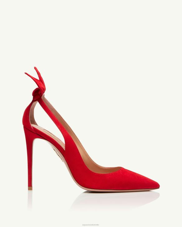 Aquazzura Bow Tie Pump 105 RED 8TLF167