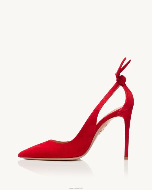 Aquazzura Bow Tie Pump 105 RED 8TLF167