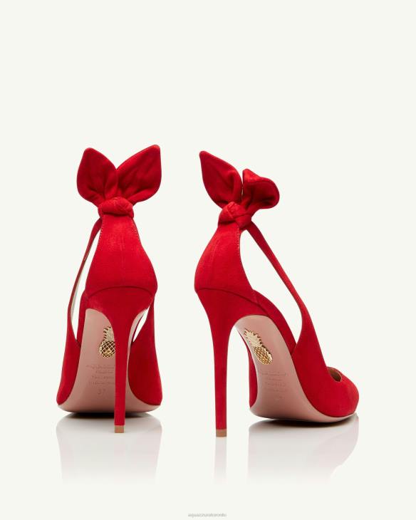 Aquazzura Bow Tie Pump 105 RED 8TLF167