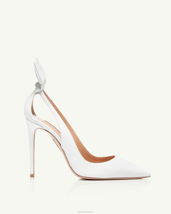 Aquazzura Bow Tie Pump 105 WHITE 8TLF234