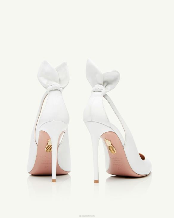 Aquazzura Bow Tie Pump 105 WHITE 8TLF234