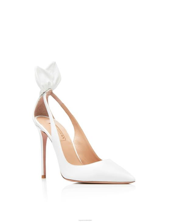 Aquazzura Bow Tie Pump 105 WHITE 8TLF234