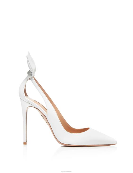 Aquazzura Bow Tie Pump 105 WHITE 8TLF234