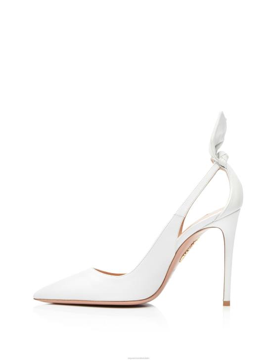 Aquazzura Bow Tie Pump 105 WHITE 8TLF234