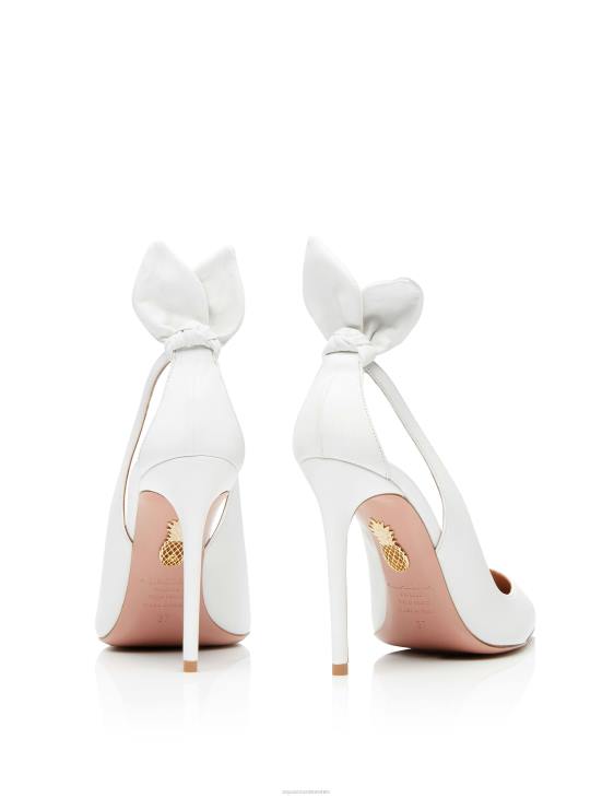 Aquazzura Bow Tie Pump 105 WHITE 8TLF234