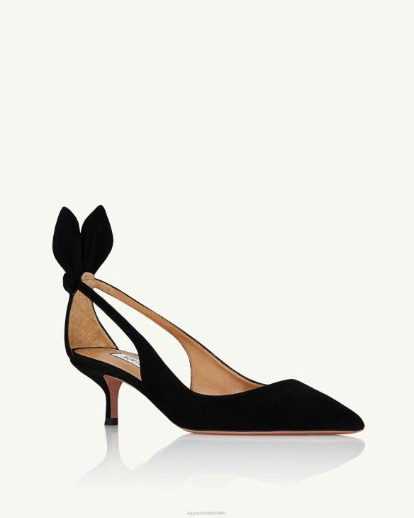 Aquazzura Bow Tie Pump 50 BLACK 8TLF189