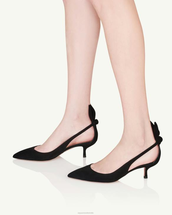 Aquazzura Bow Tie Pump 50 BLACK 8TLF189