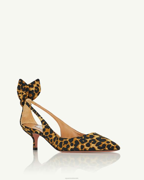 Aquazzura Bow Tie Pump 50 LEOPARD 8TLF170