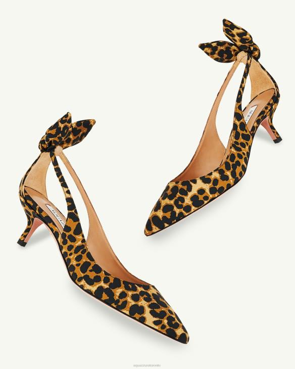 Aquazzura Bow Tie Pump 50 LEOPARD 8TLF170