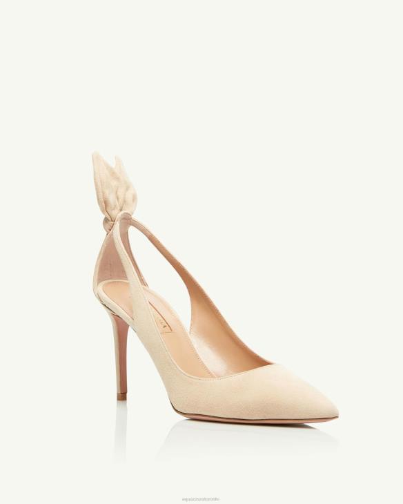 Aquazzura Bow Tie Pump 85 BEIGE 8TLF216