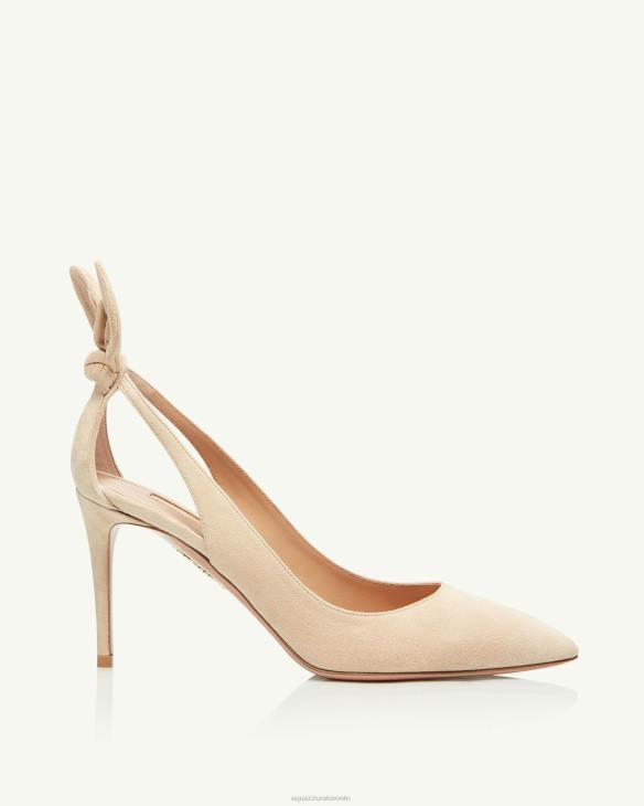 Aquazzura Bow Tie Pump 85 BEIGE 8TLF216