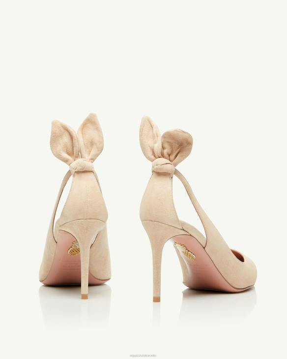 Aquazzura Bow Tie Pump 85 BEIGE 8TLF216