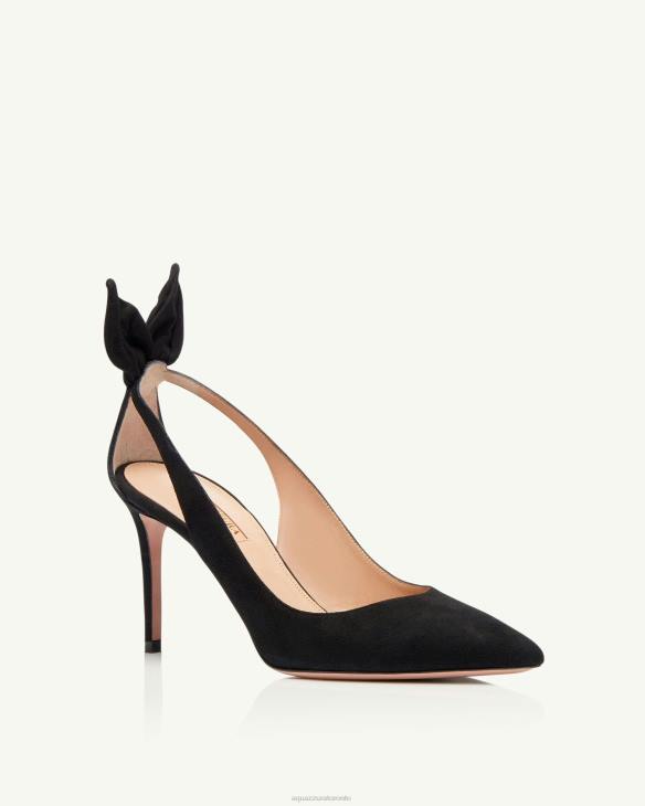 Aquazzura Bow Tie Pump 85 BLACK 8TLF225