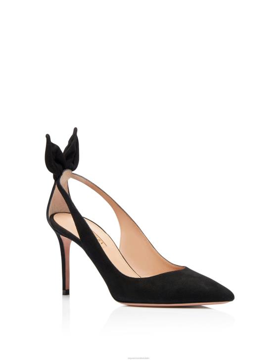 Aquazzura Bow Tie Pump 85 BLACK 8TLF225