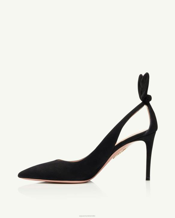 Aquazzura Bow Tie Pump 85 BLACK 8TLF225