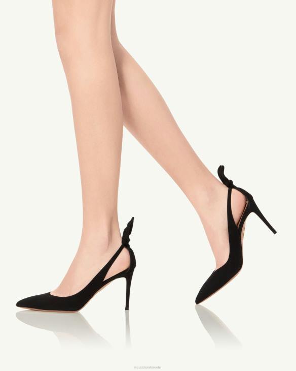 Aquazzura Bow Tie Pump 85 BLACK 8TLF225