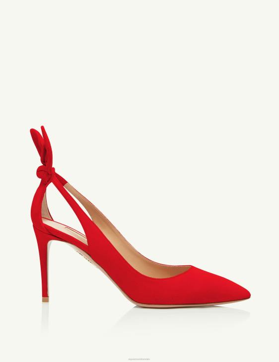 Aquazzura Bow Tie Pump 85 RED 8TLF203