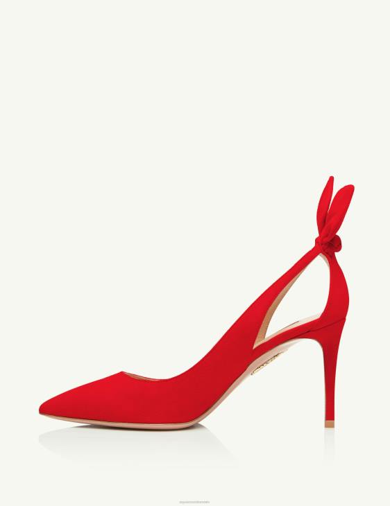 Aquazzura Bow Tie Pump 85 RED 8TLF203