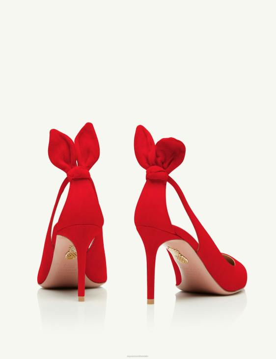 Aquazzura Bow Tie Pump 85 RED 8TLF203