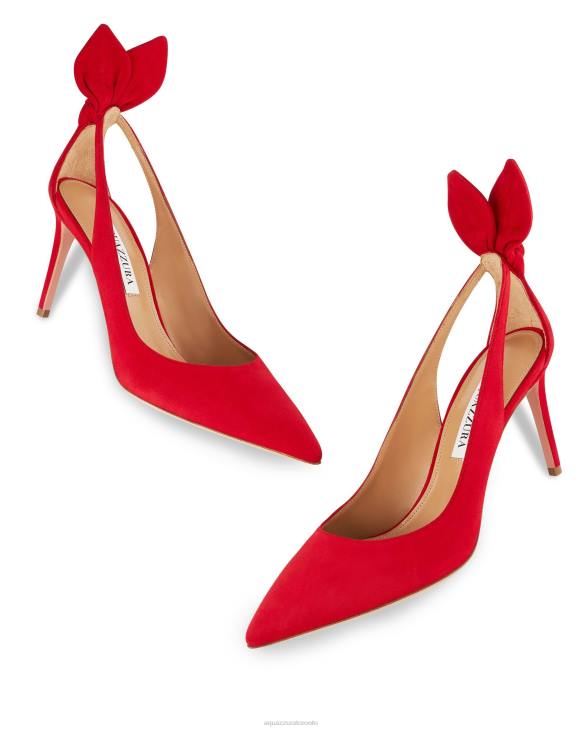 Aquazzura Bow Tie Pump 85 RED 8TLF203