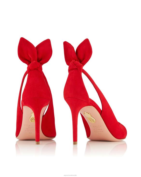 Aquazzura Bow Tie Pump 85 RED 8TLF203