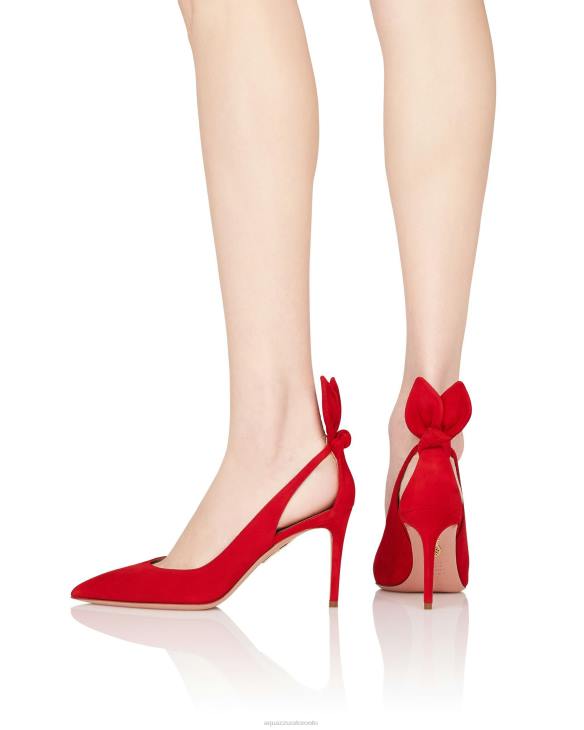 Aquazzura Bow Tie Pump 85 RED 8TLF203