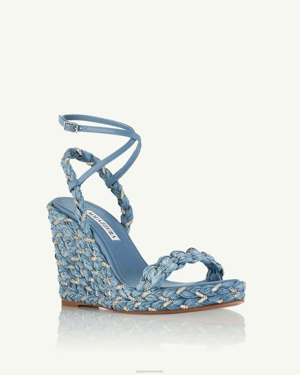 Aquazzura Costiera Wedge 120 BLUE 8TLF55