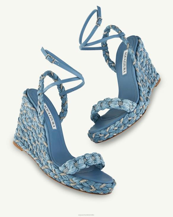 Aquazzura Costiera Wedge 120 BLUE 8TLF55