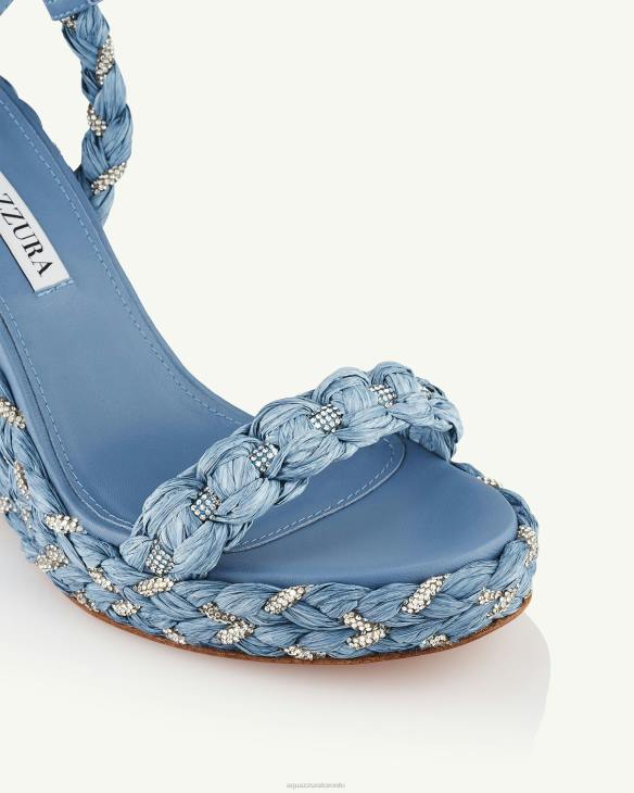 Aquazzura Costiera Wedge 120 BLUE 8TLF55