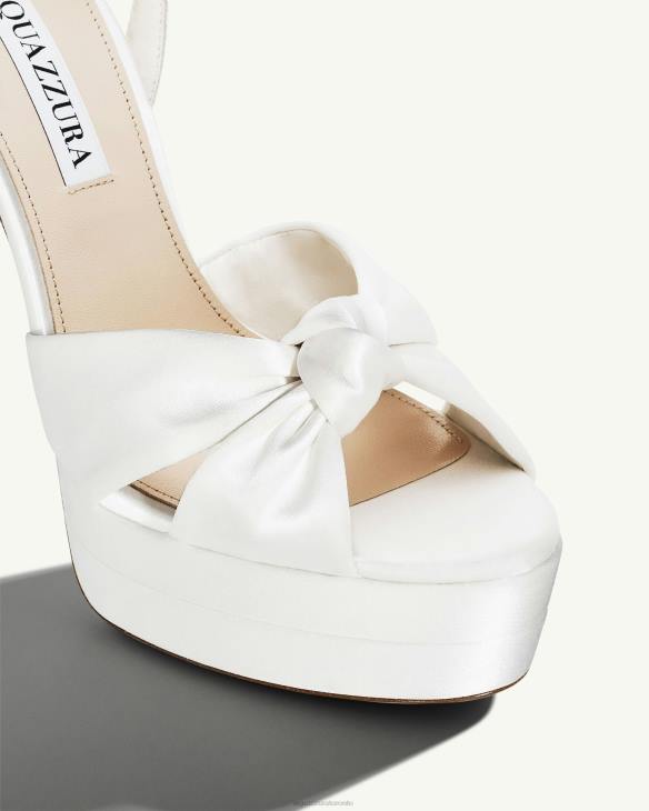 Aquazzura Cupid Bridal Plateau 130 WHITE 8TLF304