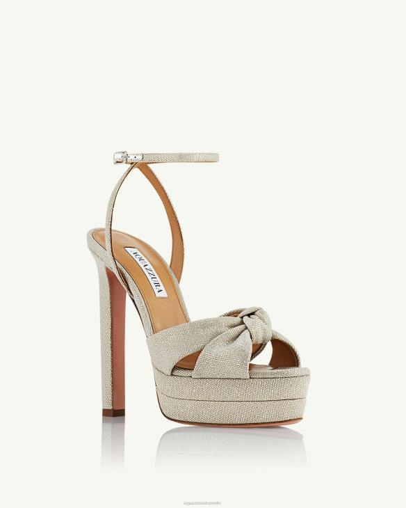 Aquazzura Cupid Plateau 130 SILVER 8TLF281