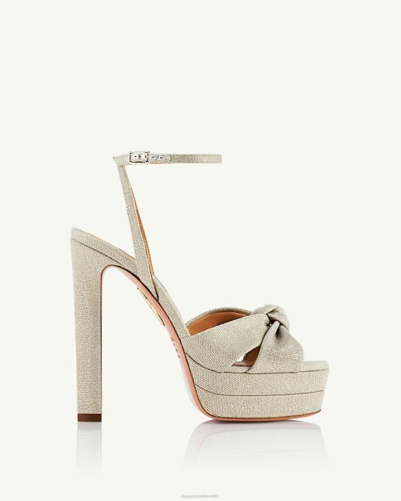 Aquazzura Cupid Plateau 130 SILVER 8TLF281