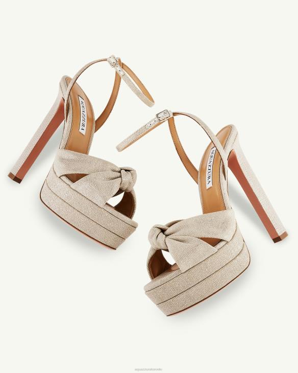 Aquazzura Cupid Plateau 130 SILVER 8TLF281